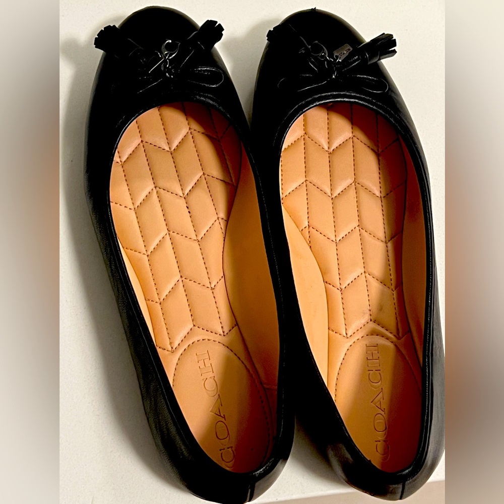 COACH Benni Leather Ballet Flats Shoes Size 6.5 gently used